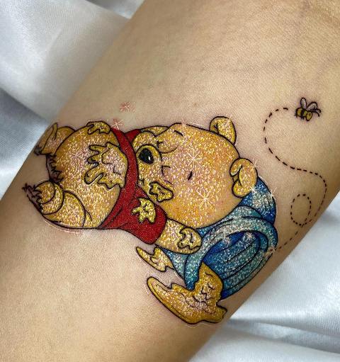 Gorgeous-Winnie-The-Pooh-Glitter-Tattoo 