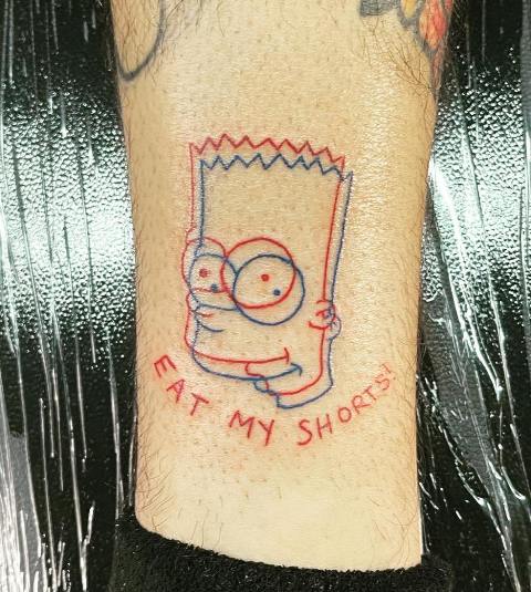 10.-Lovely-Simpsons-3D-Tattoo-Design 