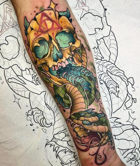 Lovely-Detailed-Death-Eater-Tattoo 