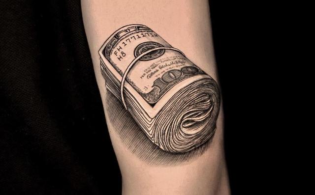 Lovely-Money-Tattoo-Dollar-Bills 