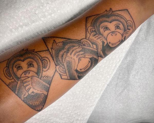 Lovely-Colorful-Hear-No-Evil-See-No-Evil-Tattoo-Design 