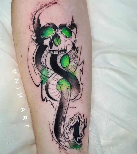 Wonderful-Shimmering-Death-Eater-Tattoo 