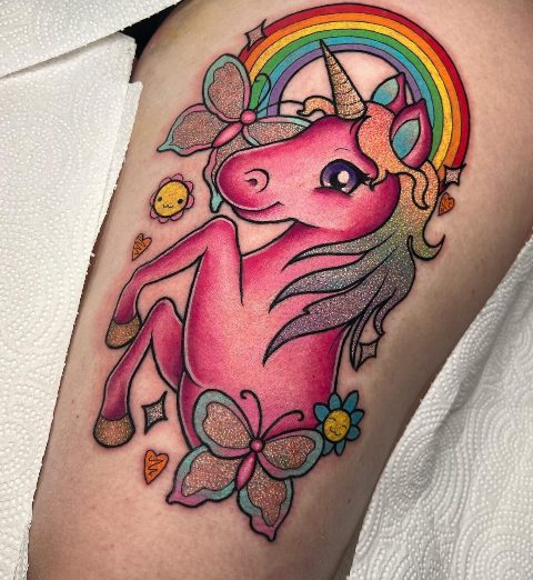Wonderful-Rainbow-Glitter-Tattoo 