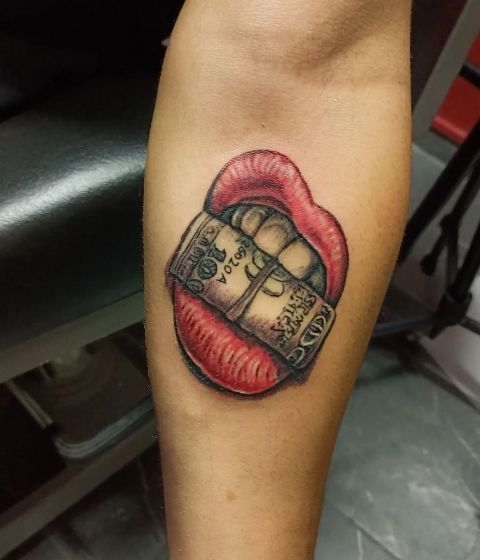 Wonderful-Money-In-Mouth-Tattoo 