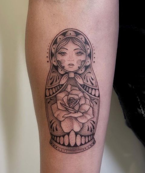 Stunning-Shady-Matryoshka-Inner-Arm-Tattoo
