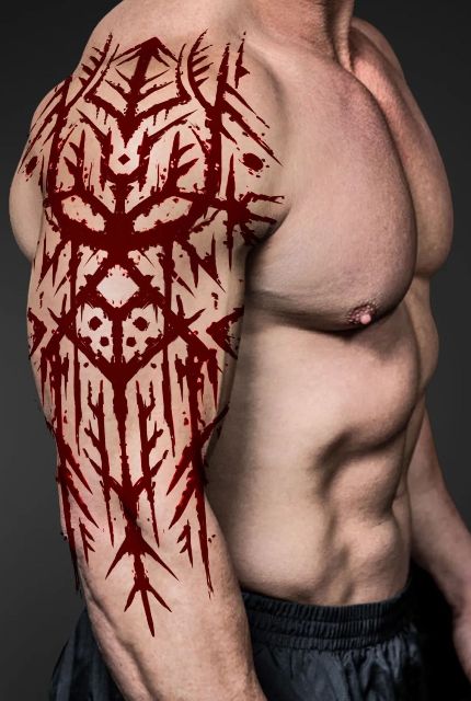 Fabulous-Bright-Nordic-Shoulder-Tattoo-Design 