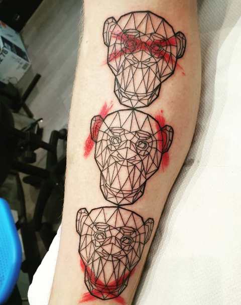 Lovely-Cool-Hear-No-Evil-See-No-Evil-Tattoo 