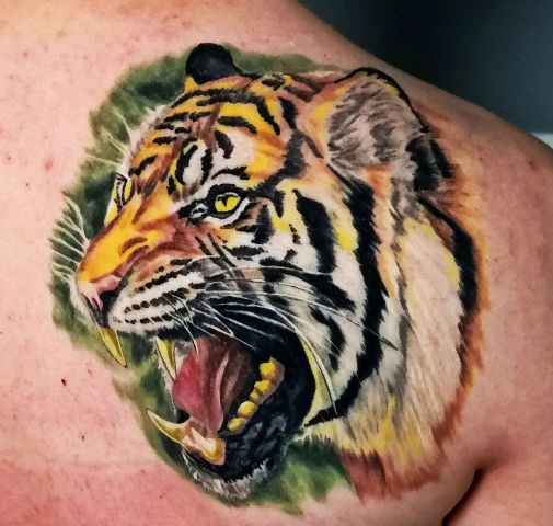 Stunning-Big-Tiger-Shoulder-Tattoo 