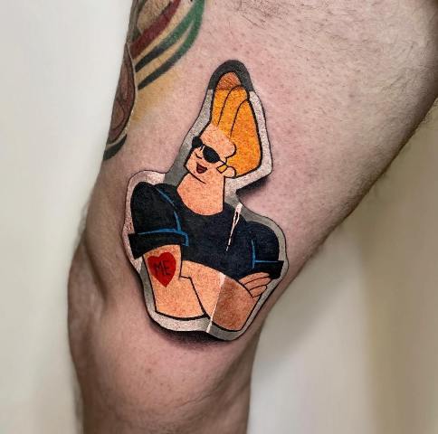 24.-Lovely-Johnny-Bravo-3D-Tattoos 