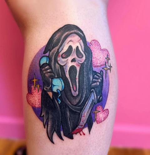 Lovely-Scary-Scream-Glitter-Tattoo 