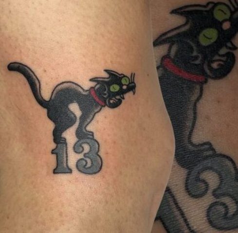 Wonderful-Funny-Lucky-13-Tattoo 