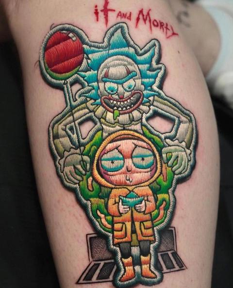 26.-Attractive-It-And-Morty-Funny-Tattoo 