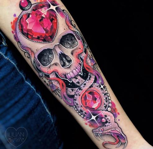 Amazing-Aesthetic-Death-Eater-Tattoo 