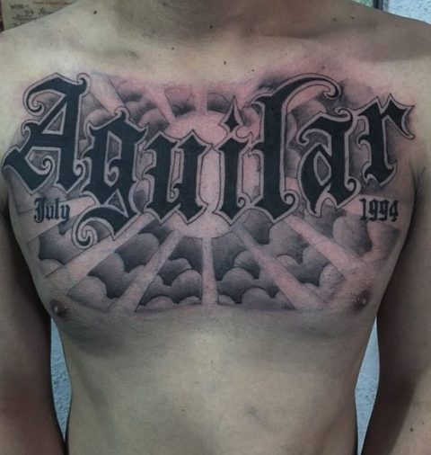 Amazing-One-Line-Chest-Word-Tattoo 