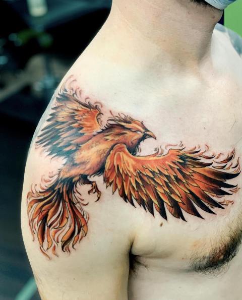 Amazing-Phoenix-Shoulder-Tattoo-Ink-Idea 