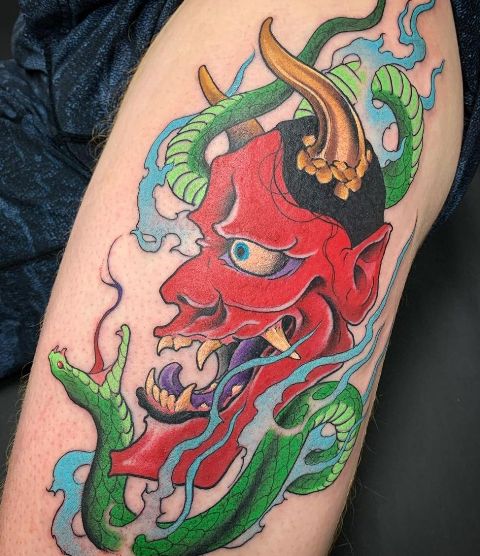 Fabulous-Hannya-with-Snake-Tattoo 