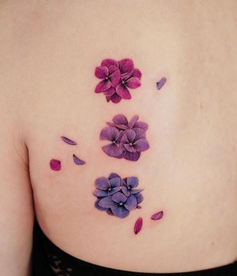 Stunning-Cool-Purple-Hydrangea-Tattoo 