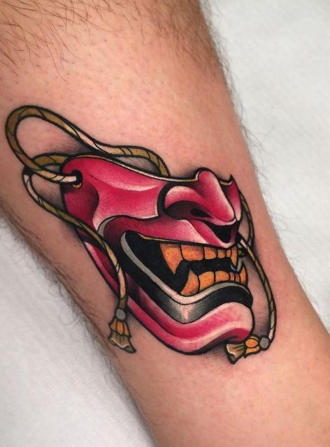 Lovely-Small-Hannya-Mask-Tattoo 