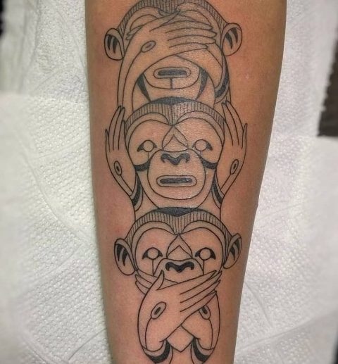 Stunning-Fist-Hear-No-Evil-See-No-Evil-Tattoo 