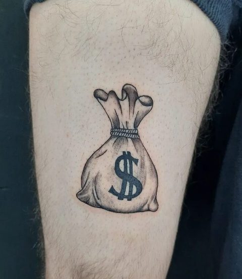 Attractive-Money-Bag-Tattoo 