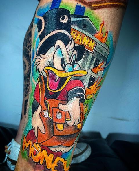 Amazing-Colorful-Money-Tattoo 