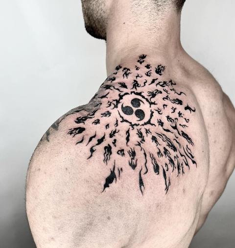 6.-Amazing-Back-&-Neck-Curse-Mark-Tattoo 