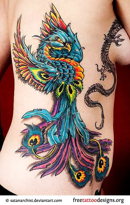 Lovely-Dragon-Phoenix-In-Bold-Colors 