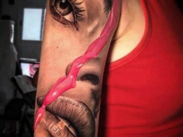 25.-Wonderful-Realistic-Shoulder-Tattoo-3D-Woman-Print